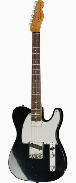 Fender 67 Tele Black JM Relic edestä