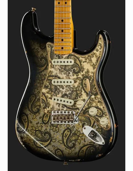 Fender 68 Strat Relic Black Paisley, yksityiskohta 4