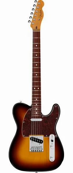 Fender 75th Player II Bari Tele 3CSB edestä
