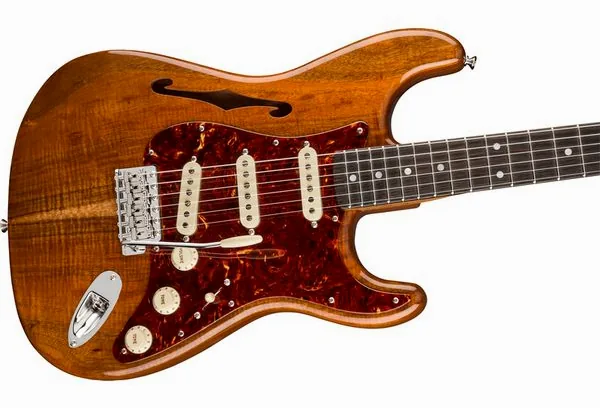 Fender Artisan Koa Thinline Strat AN, yksityiskohta 4