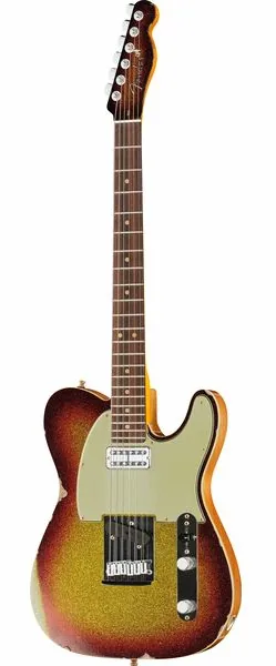 Fender Custom Tele 3TSB Sparkle Relic edestä