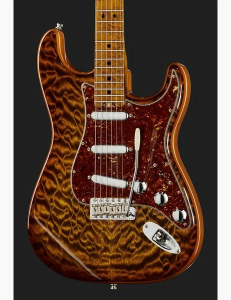 Fender Elite Strat MN QMT Tiger Eye, yksityiskohta 4