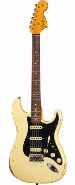 Fender LTD 67 Strat HSS Vintage White edestä