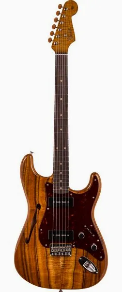 Fender LTD Artisan P90 Koa Strat AN edestä