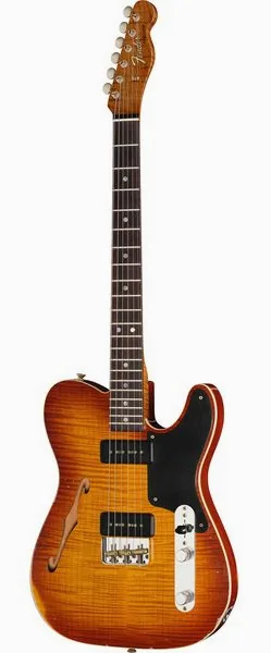 Fender LTD Artisan Tele Thinline P90 edestä