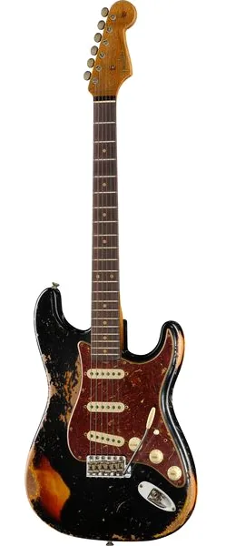 Fender Roasted '61 Strat ABLK/3TSB edestä