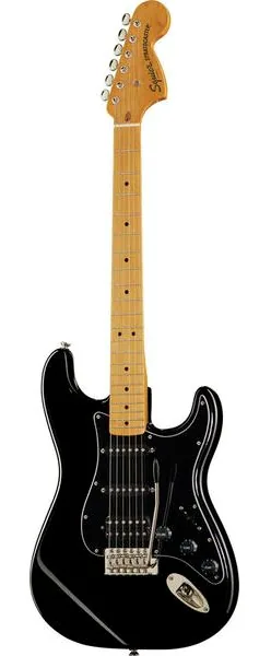 Squier CV 70s Strat HSS MN BLK edestä