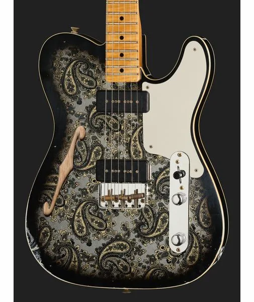 Fender Tele Dual P90 Black Paisley, yksityiskohta 4