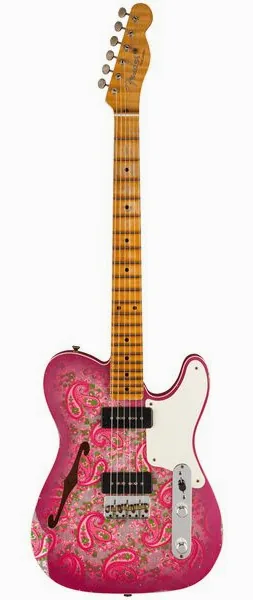 Fender Tele Dual P90 Pink Paisley edestä