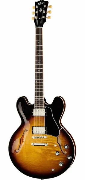 Gibson ES-335 Dot Vintage Burst edestä