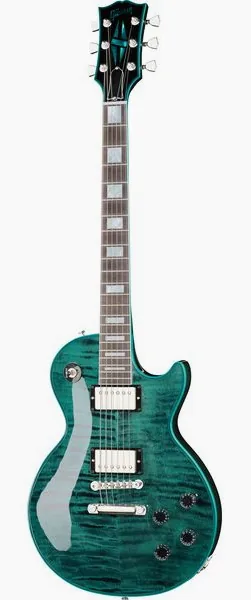 Gibson Les Paul Custom AxcessPeacockW edestä