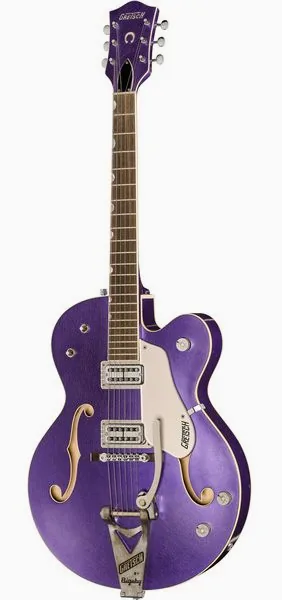 Gretsch 6120CST 59 Purple Relic edestä