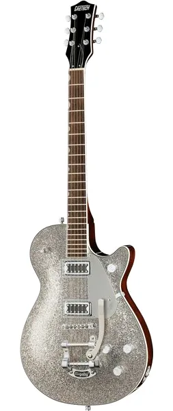 Gretsch EMTC Sparkle Jet FT SLV SPK edestä