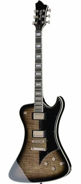 Hagstrom Fantomen Cosmic Black Burst edestä