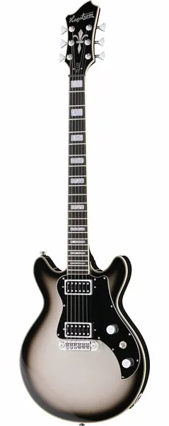 Hagstrom Megin Grey Burst edestä