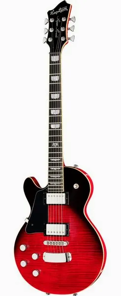Hagstrom Super Swede Crimson Flame LH edestä