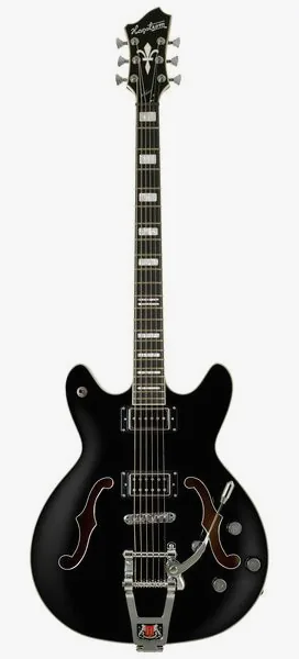 Hagstrom Tremar Viking Baritone DLX BLK edestä