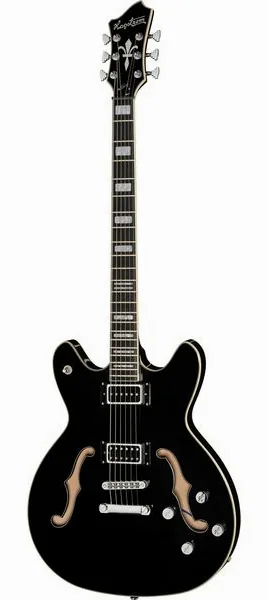 Hagstrom Viking Deluxe Baritone BK edestä