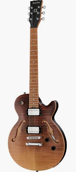 Harley Benton Aeolus Frost Flame edestä