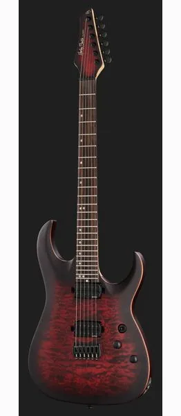 Harley Benton Amarok-6 BKRD Quilted Burst, yksityiskohta 2