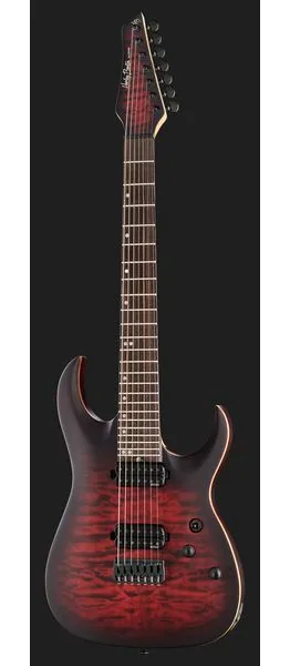 Harley Benton Amarok-7 BKRD Quilted Burst, yksityiskohta 2