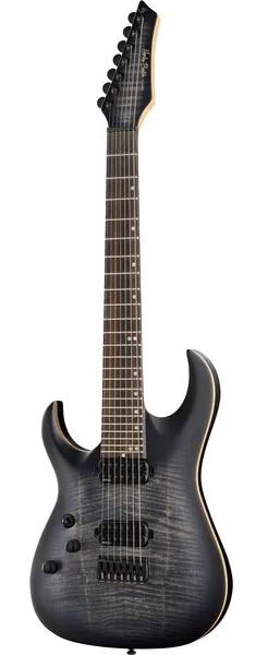 Harley Benton Amarok 7 LH BKNT Flame Burst edestä