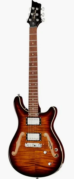 Harley Benton CST-24HB Tortoise Flame edestä