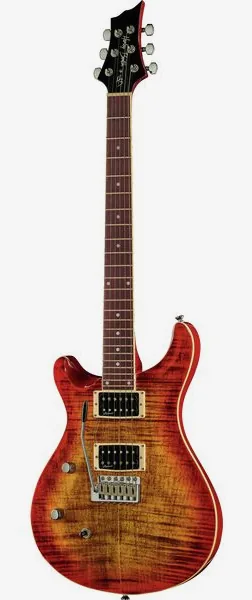 Harley Benton CST-24T LH Paradise Flame edestä