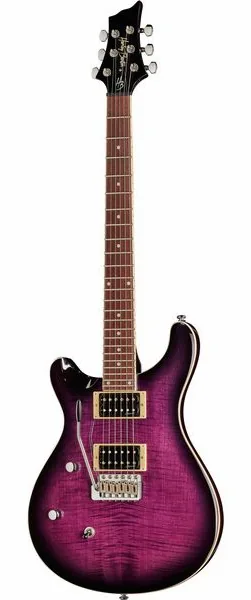 Harley Benton CST-24T LH Purple Burst edestä