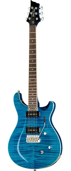Harley Benton CST-24T P90 Ocean Flame edestä