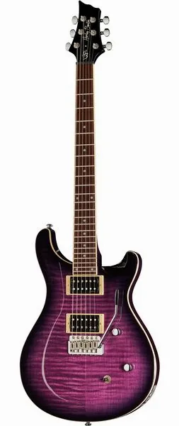 Harley Benton CST-24T Purple Burst edestä