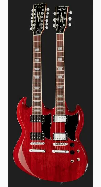 Harley Benton DC-Custom 612 Cherry, yksityiskohta 2