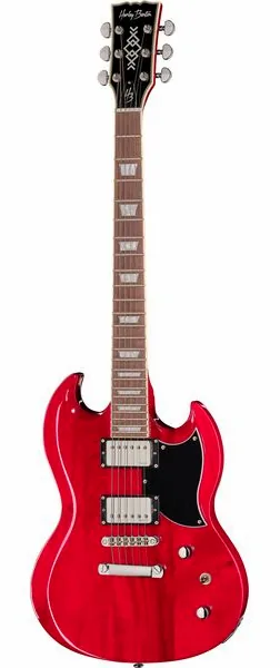 Harley Benton DC-Custom II Cherry edestä
