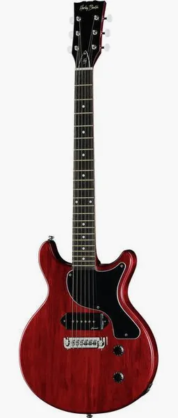 Harley Benton DC-Junior Faded Cherry edestä