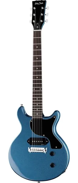 Harley Benton DC-Junior Pelham Blue edestä