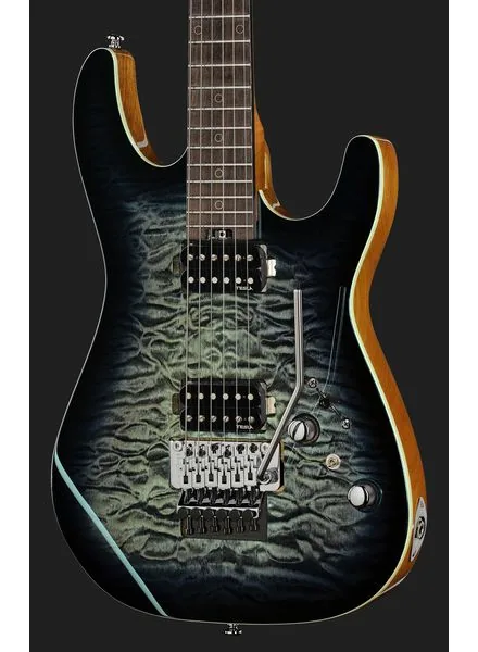 Harley Benton Fusion-IV HH RW FR QBLB, yksityiskohta 4