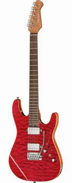 Harley Benton Fusion-IV HH RW QRG edestä