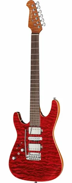 Harley Benton Fusion-IV HSH LH RW QRG edestä