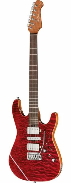 Harley Benton Fusion-IV HSH RW QRG edestä