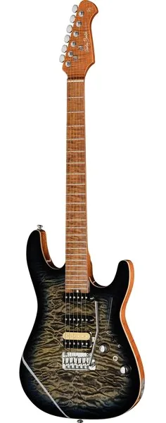 Harley Benton Fusion-IV HSS MN QBKB edestä