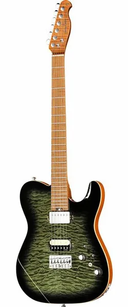 Harley Benton Fusion-T II HH MN HT QBKB edestä