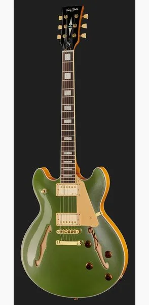 Harley Benton HB-35Plus Metallic Gree w/Bag, yksityiskohta 2