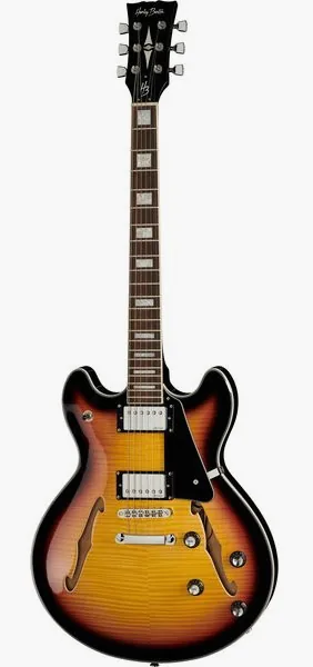 Harley Benton HB-35Plus Vintage Burst edestä