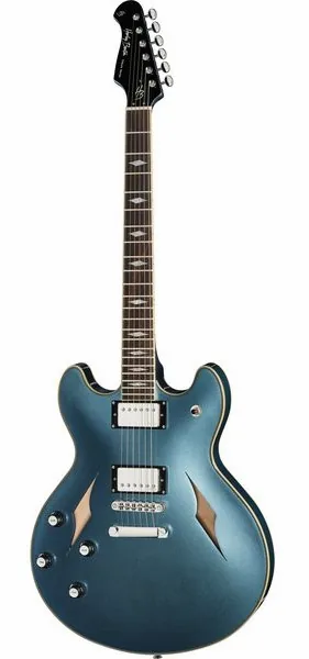 Harley Benton HB-35TL Tesla LH Pelham Blue edestä