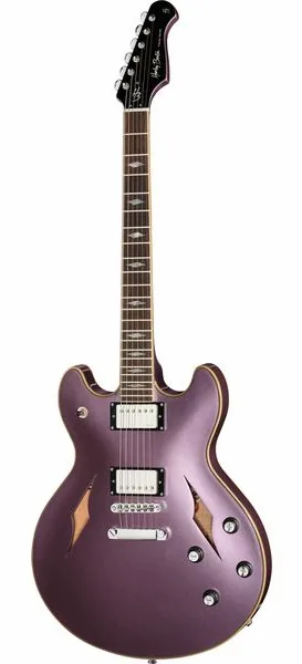 Harley Benton HB-35TL Tesla Burgundy edestä