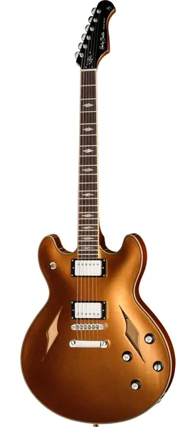 Harley Benton HB-35TL Tesla Golden Mist edestä