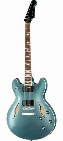 Harley Benton HB-35TL Tesla Pelham Blue edestä