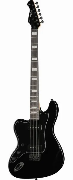 Harley Benton JA-Baritone LH BK edestä