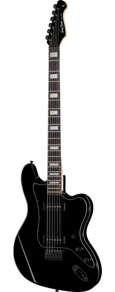Harley Benton JA-Baritone P90 BK edestä