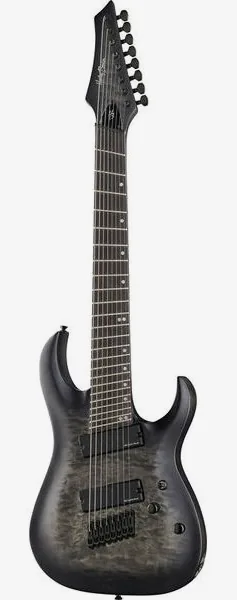 Harley Benton MultiScale-8 QBB edestä